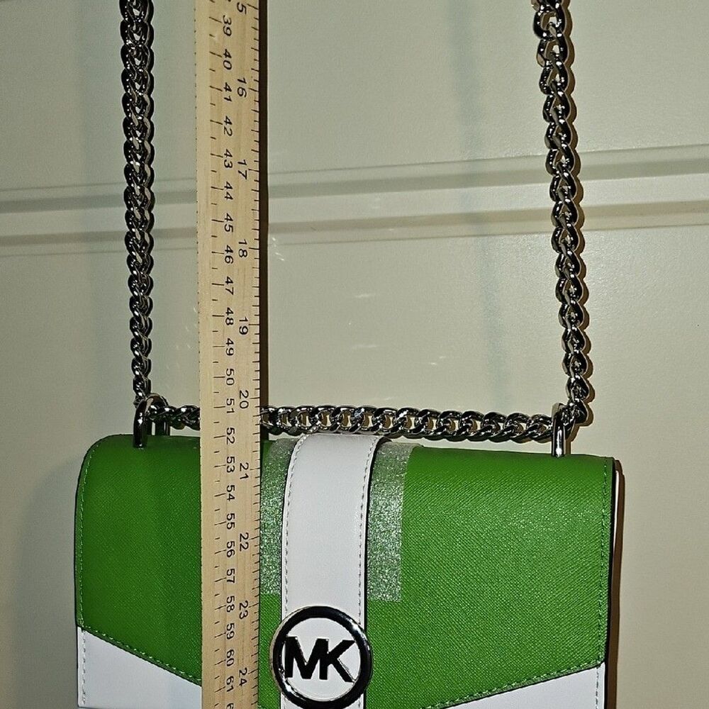 Michael Kors Green and White Crossbody Bag NWT - Picture 11 of 11